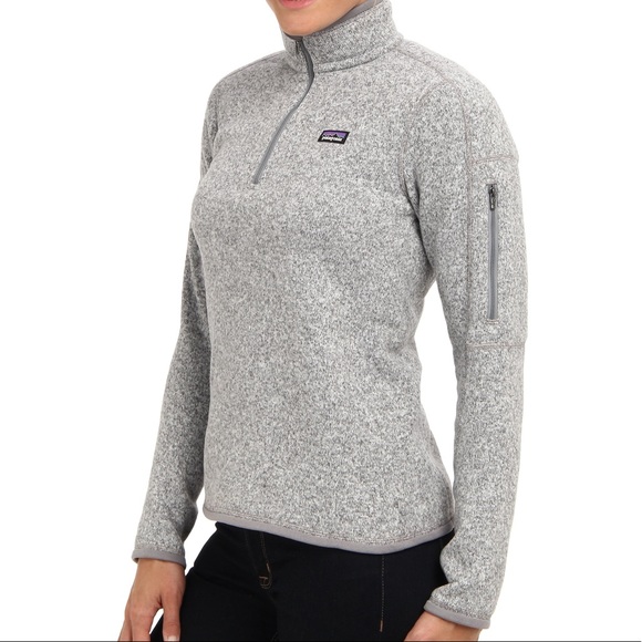 Patagonia Sweaters - Patagonia Quarter Zip Better Sweater Light Grey